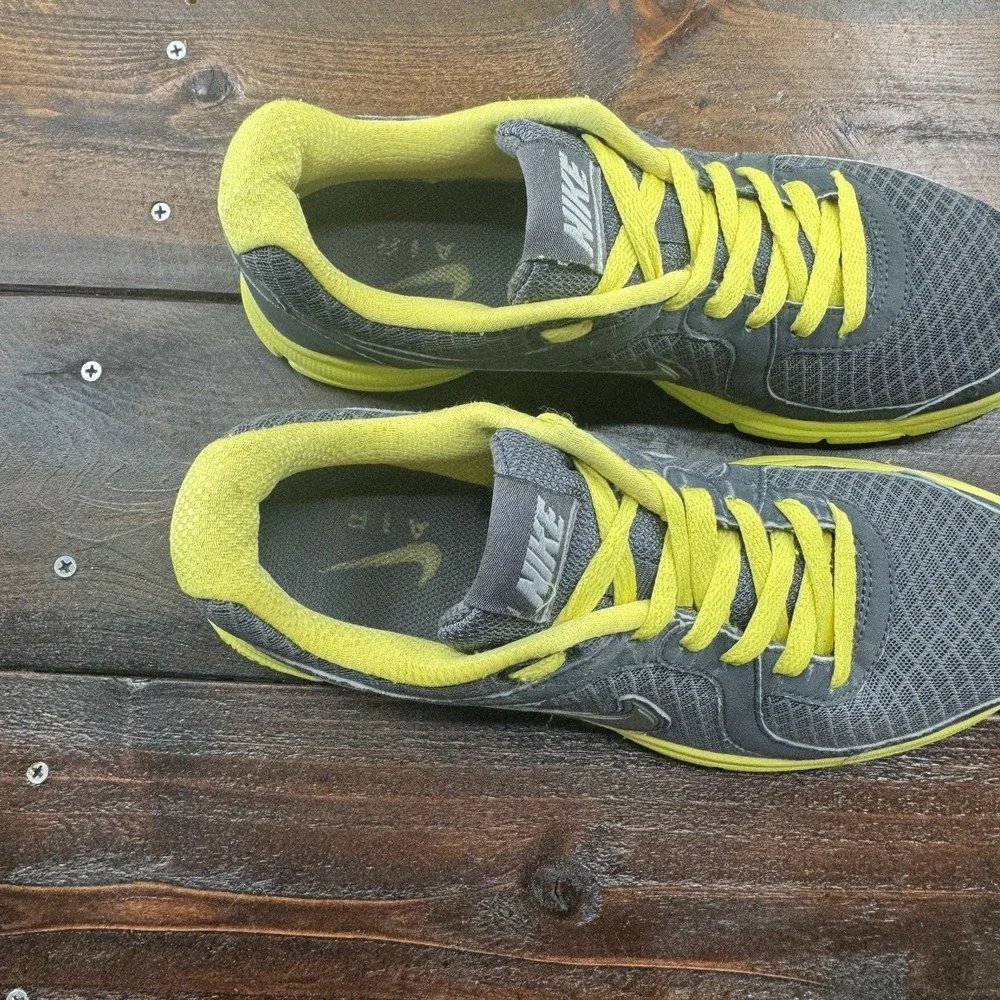 Nike Women's Air Relentless 443861-010 Gray Yellow Running Shoes Sneakers Size 9